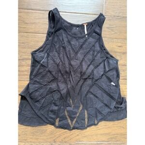 Free People Black Cutout Tank Top XS Boho